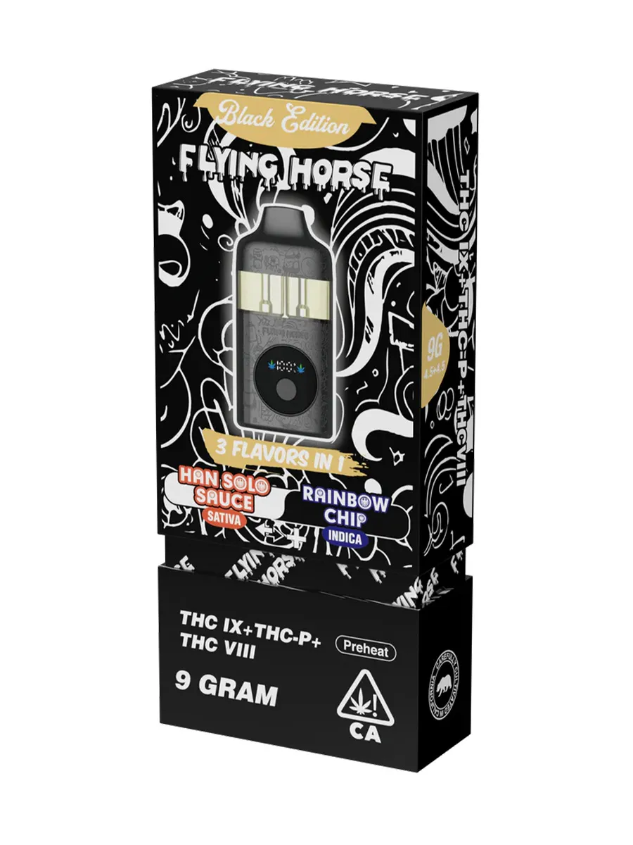 Image of Han Solo Sauce | Rainbow Chip Flying Horse Black Edition Disposable 9G