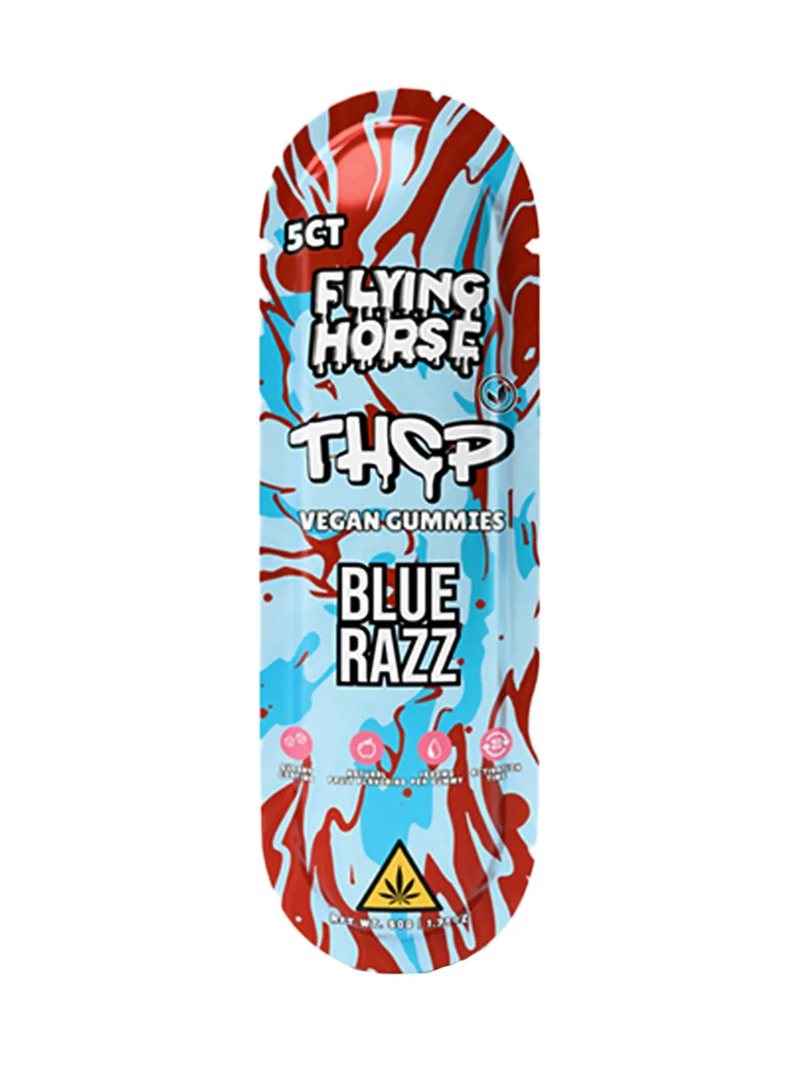 Image of Blue Razz Flying Horse THCP Vegan Gummies 5ct