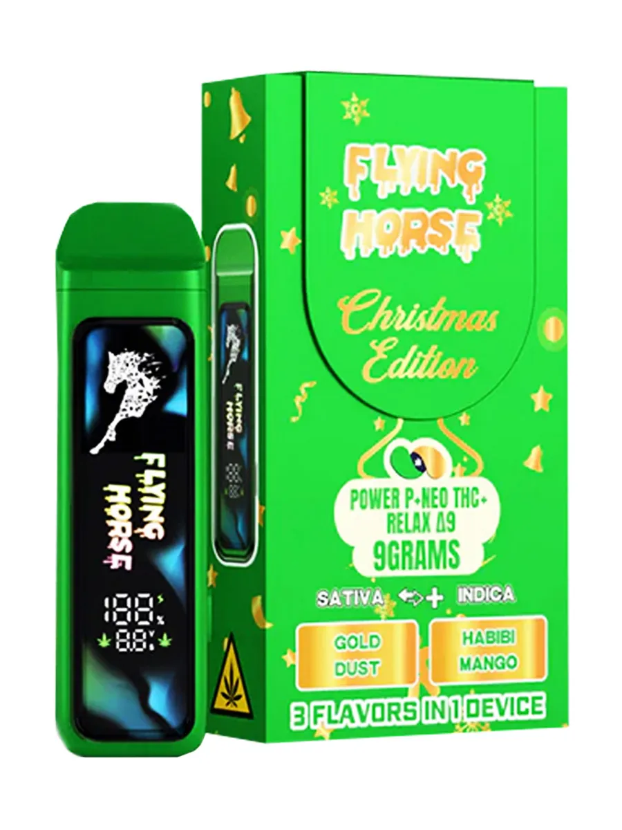 Image of Gold Dust | Habibi Mango Flying Horse THC IX | THC-P | THC VIII 3 Flavors in 1 Christmas Edition 9G
