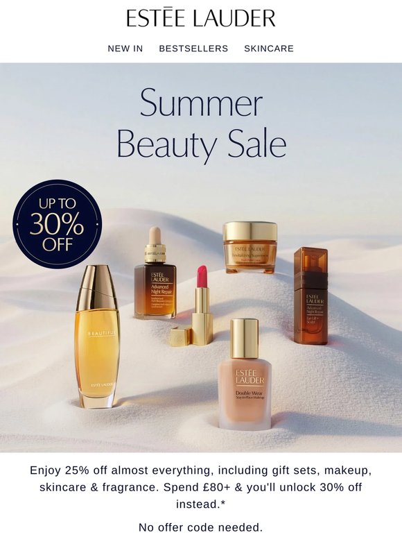 Up to 30% off inside (plus a free night cream) 👀