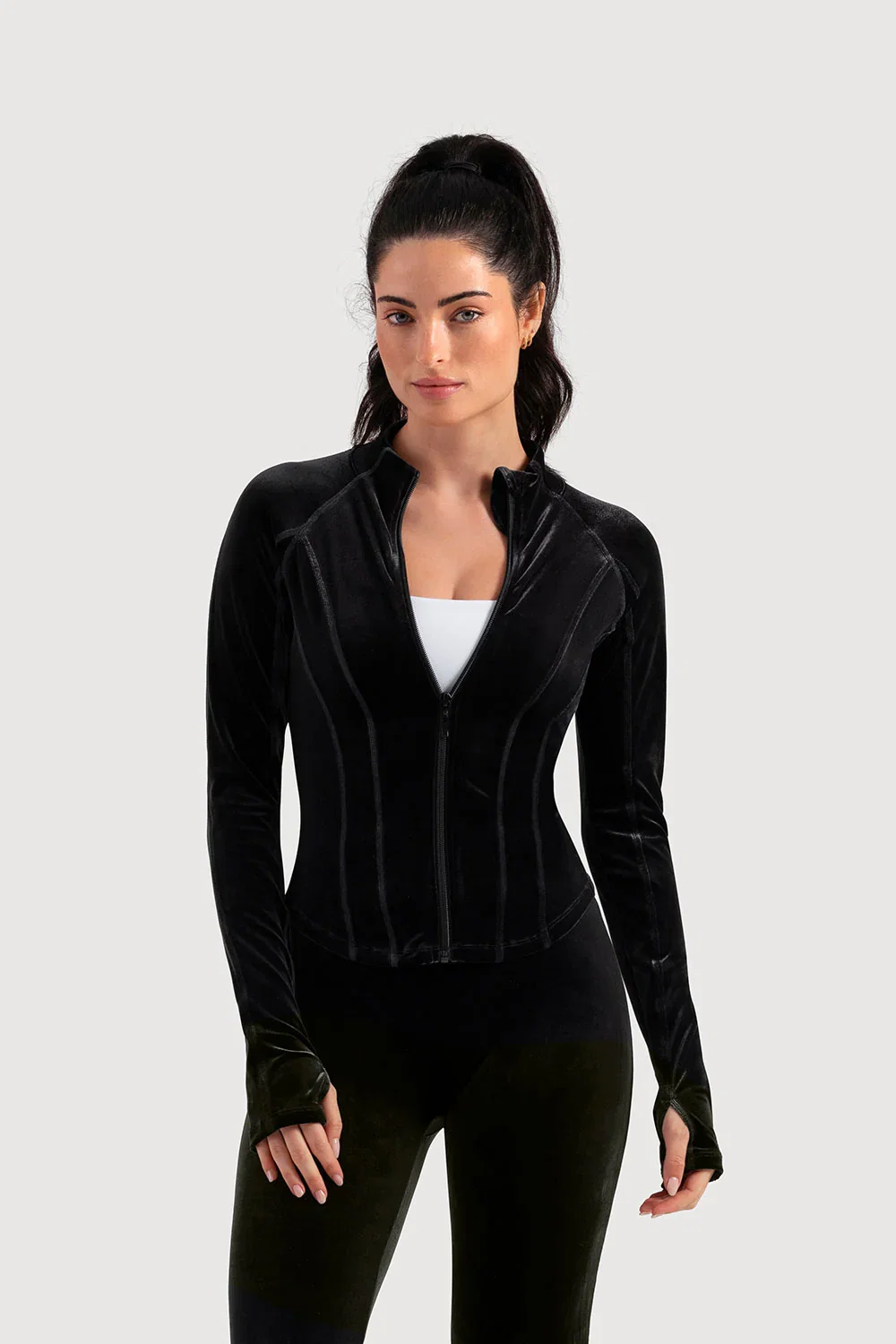 Image of Ladies Apex Velvet Contour Jacket