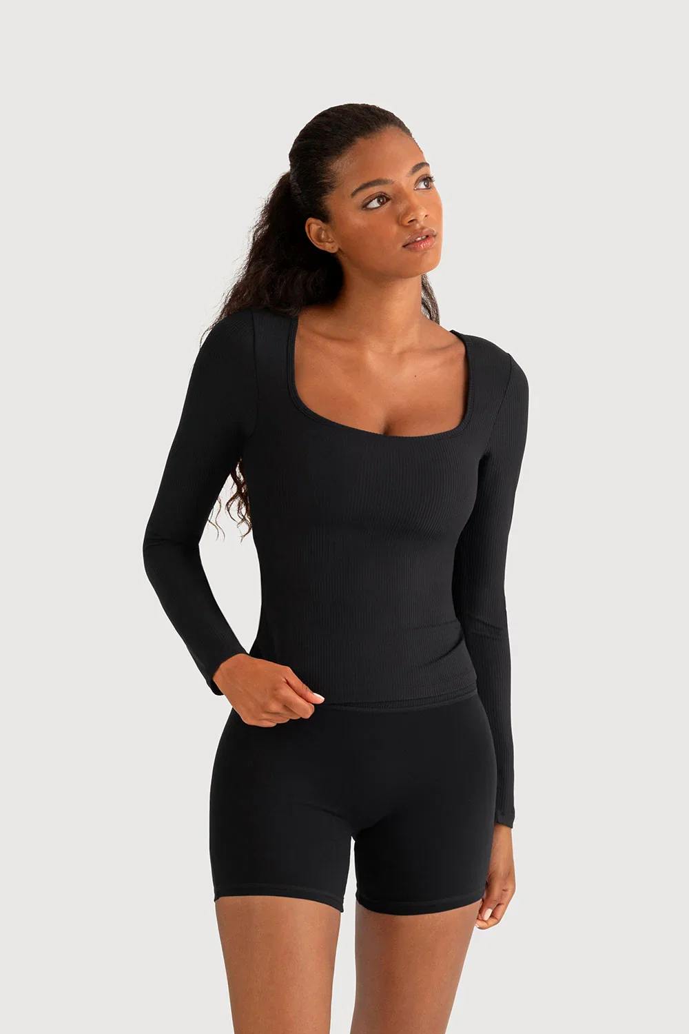 Image of Ladies Apex Rib Long Sleeve Top