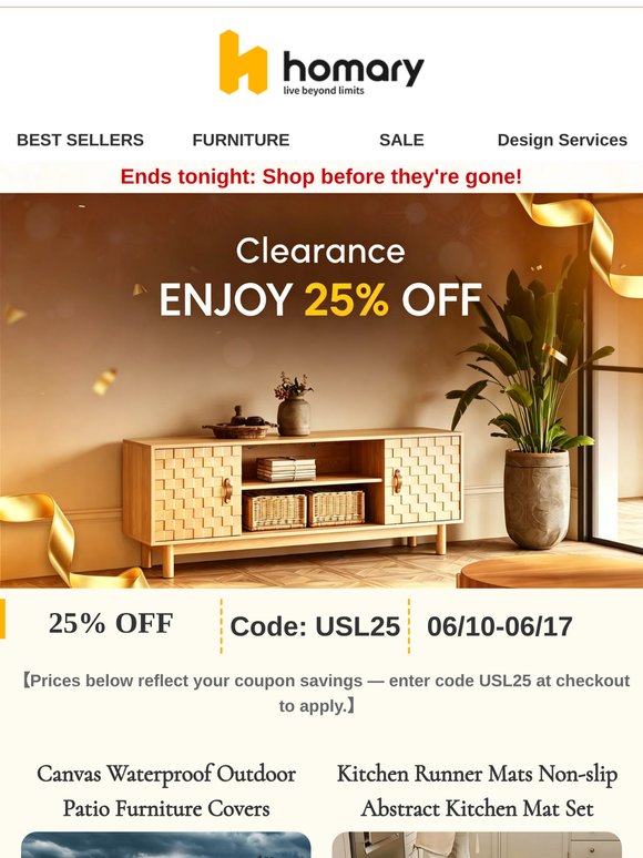 ⏰Last Chance: Subscribers Save 25% on Select Items — Warehouse Sale!