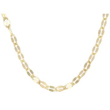18k Yellow Gold Over Bronze 5.7mm Mirror 24\" Necklace