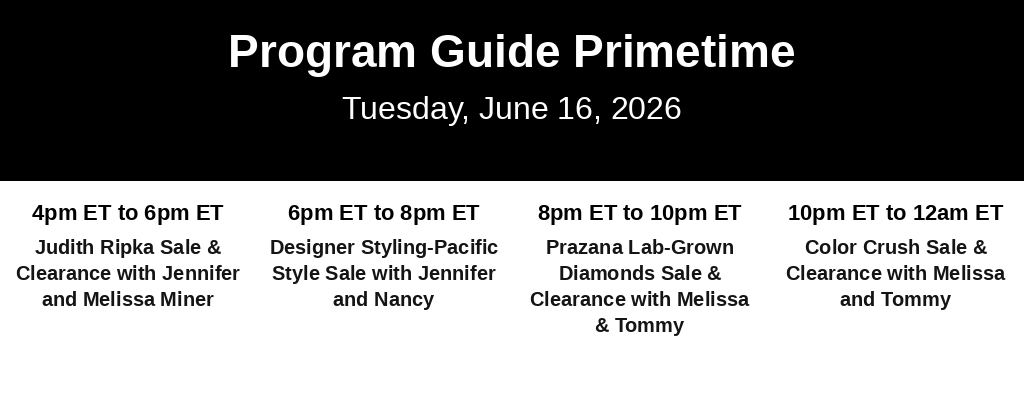 Program Guide Primetime