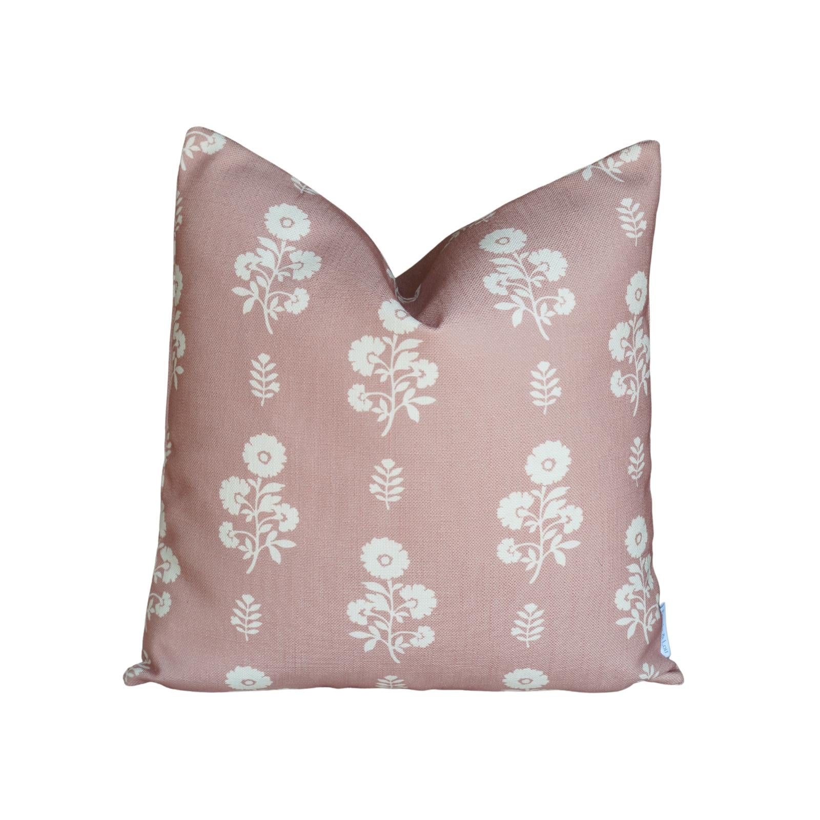 Image of Chloe Floral Pillow in Dusty Pink