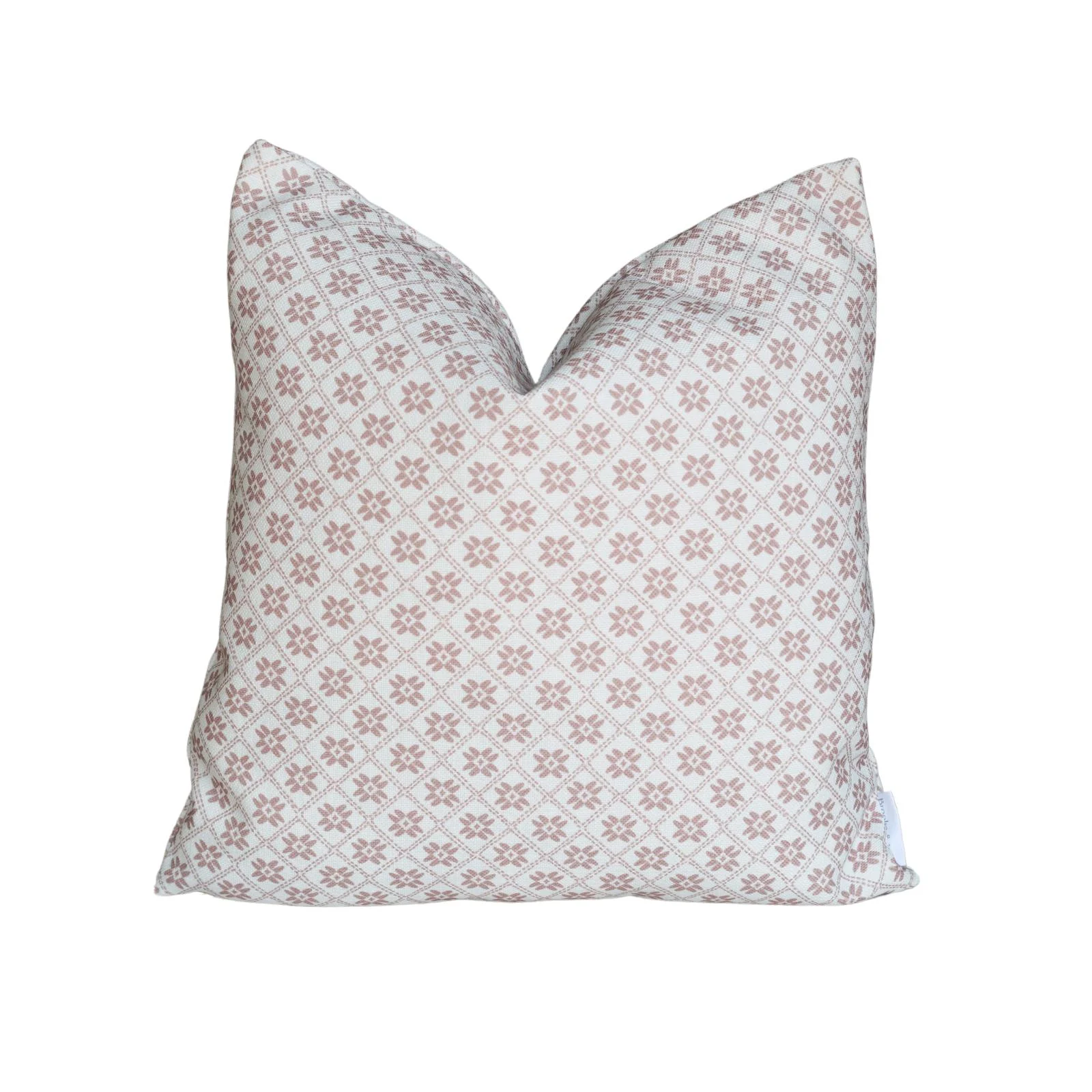 Image of Dainty Lattice Pillow in Dusty Pink