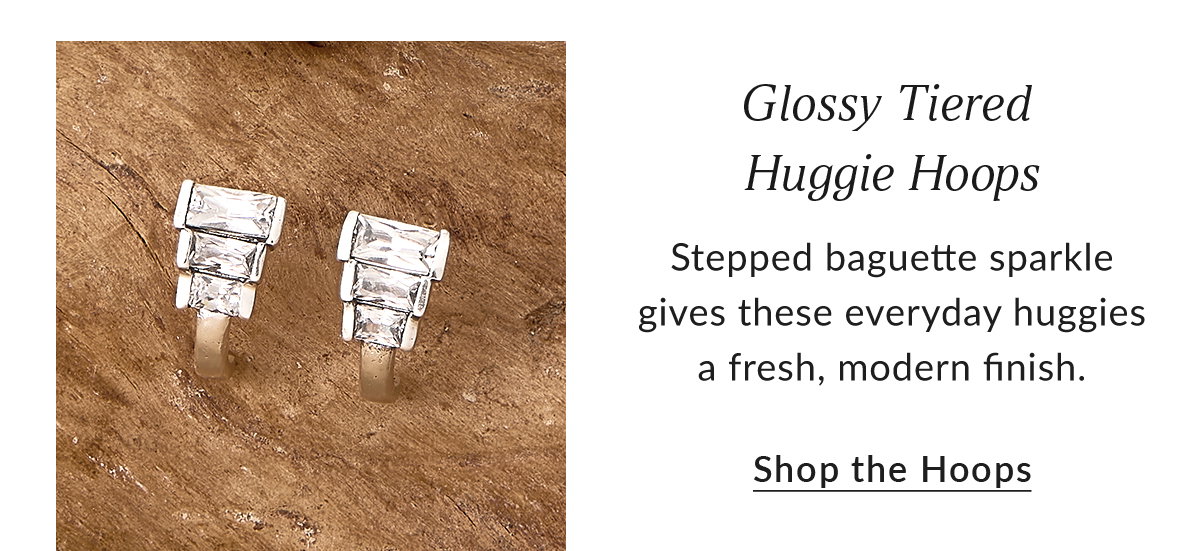 Glossy Tiered Huggie Hoop Earrings