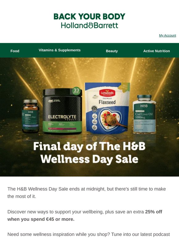 Our Wellness Day Sale ends today ⏰