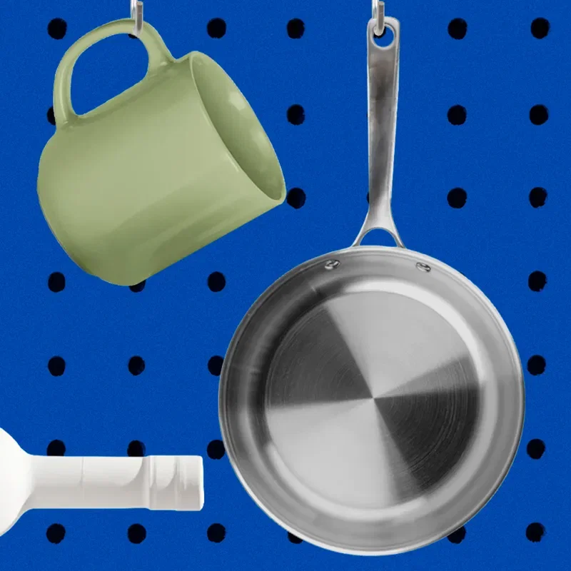 pans, spatulas, sponges, and other things you need to outfit a first kitchen