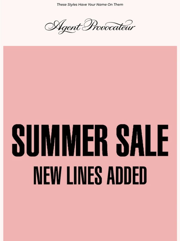 SUMMER SALE | New Lines Added
