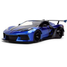 2023 Chevy Corvette C8 - LIBERTY WALK Blue 1:24 Scale Diecast Model Car by Jada Toys
