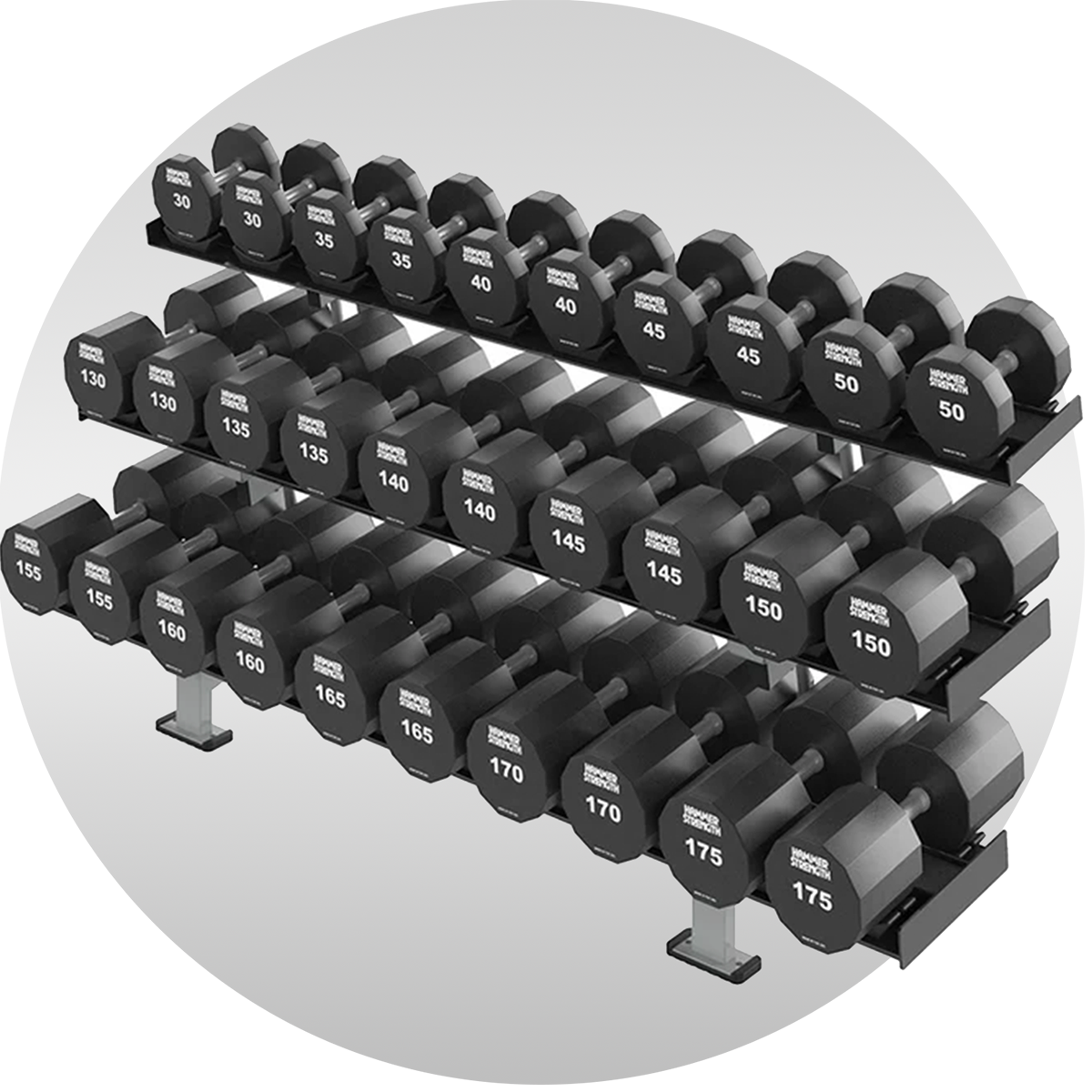 30% Off | Hammer Strength 12-Sided Urethane Dumbbells