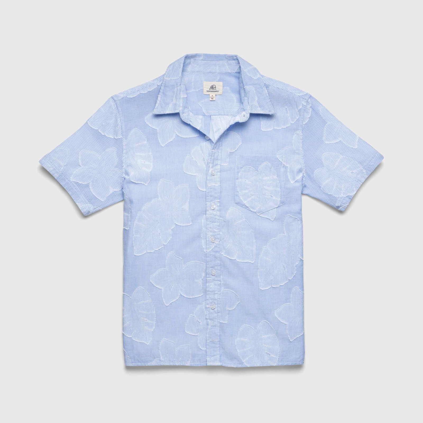 Image of Joseph Striped Floral Shirt - Blue