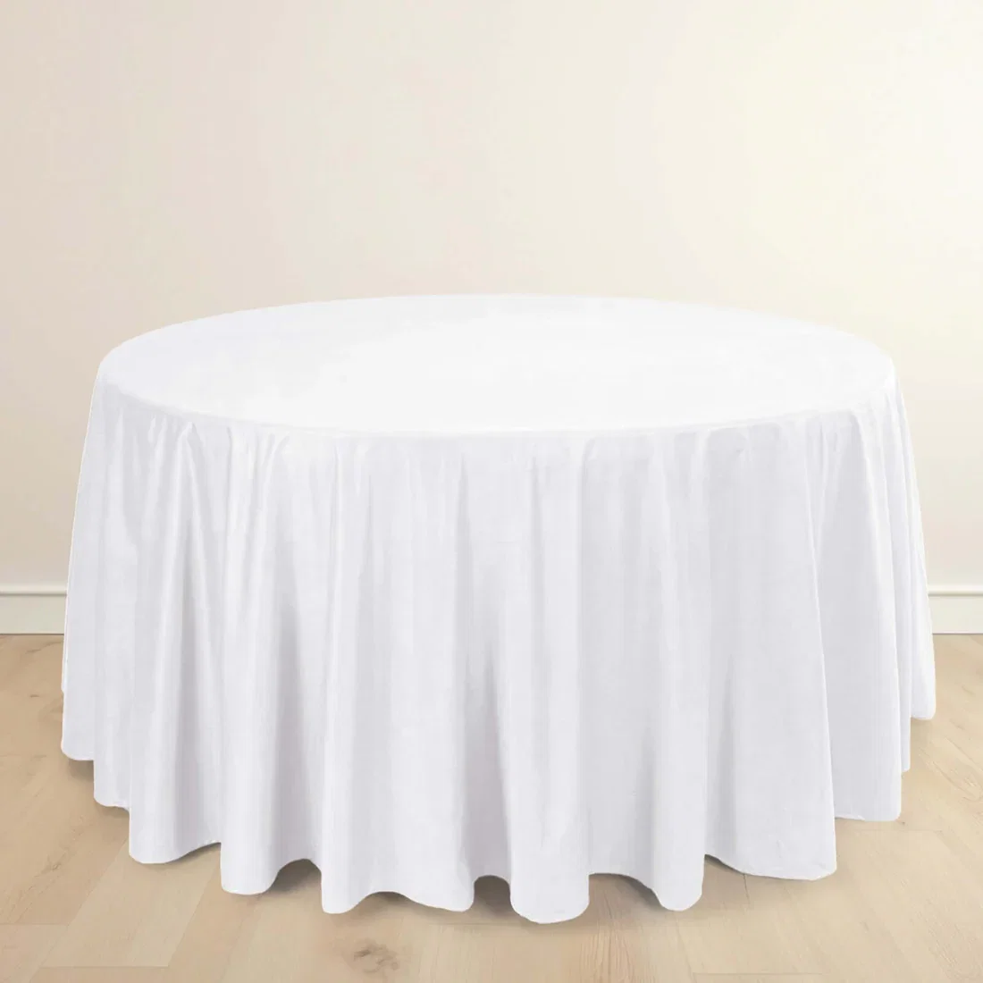 Scuba Round Tablecloth 120 Inch White