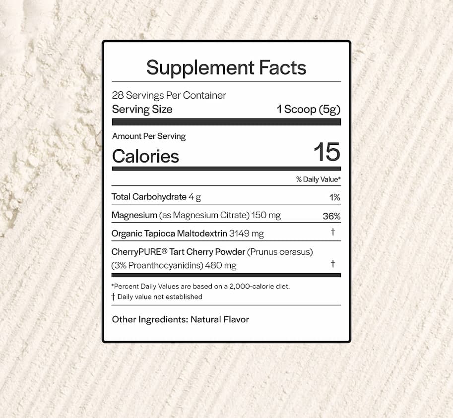Muscle Recovery Supplement Facts
