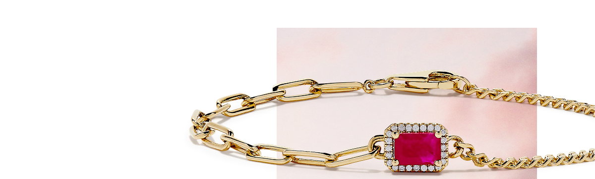 Ruby Royale 14K Yellow Gold Ruby and Diamond Bracelet