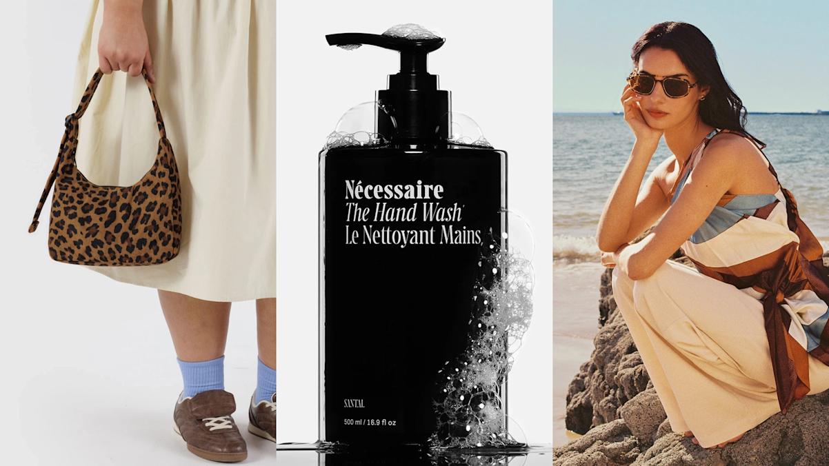 bag, hand soap, sunglasses