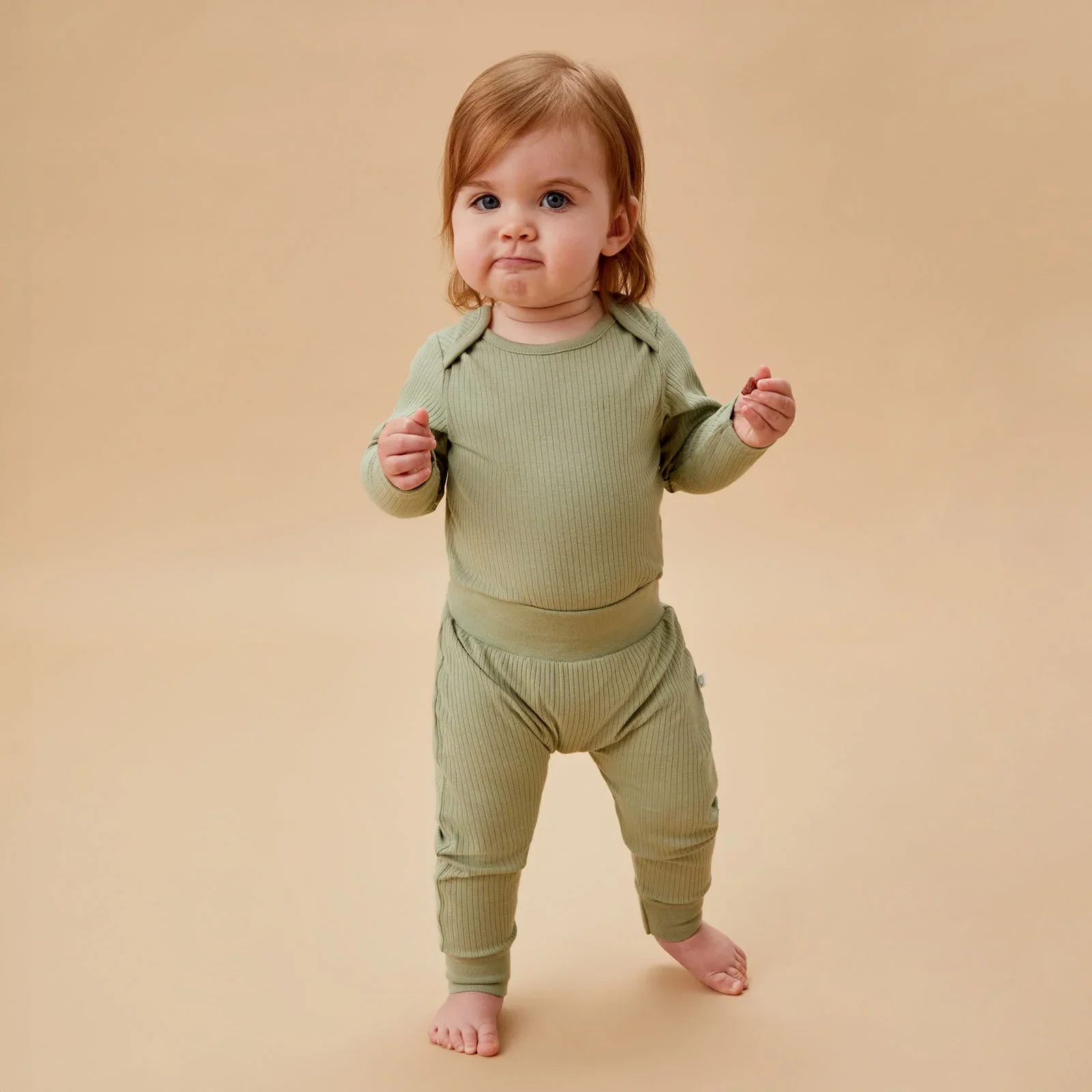 Image of Ribbed Comfy Joggers - Sage