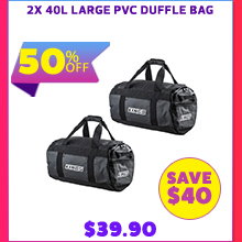 2x 40L Large PVC Duffle Bag