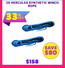 2x Hercules Synthetic Winch Rope