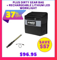Plus Dirty Gear Bag + Rechargeable Lithium LED Worklight