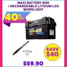 Maxi Battery Box + Rechargeable Lithium LED Worklight