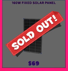 160W Fixed Solar Panel - Sold Out