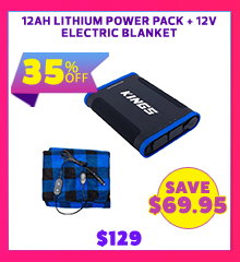 12ah Lithium Power Pack + 12V Electric Blanket