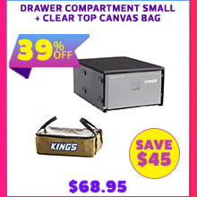 Drawer Compartment Small + Clear Top Canvas Bag