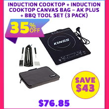 Induction Cooktop + Induction Cooktop Canvas Bag - AK Plus + BBQ Tool Set (3 Pack)