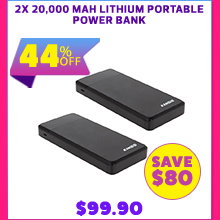 2x 20000 mAH Lithium Portable Power Bank