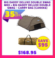 Big Daddy Deluxe Double Swag MKII + Big Daddy Deluxe Double Swag - Carry Bag (Canvas)