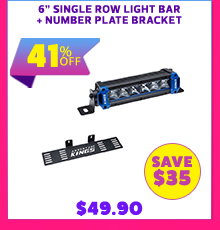 6 Single Row Light Bar + Number Plate Bracket