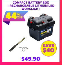 Compact Battery Box + Rechargeable Lithium LED Worklight