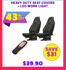 Heavy Duty Seat Covers + LED Work Light