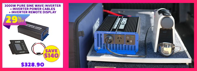 3000W Pure Sine Wave Inverter + Inverter Power Cables + Premium Inverter Remote Display