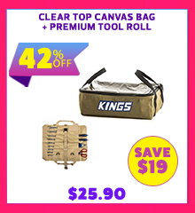Clear Top Canvas Bag + Premium Tool Roll