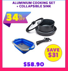 Aluminium Cooking Set + Collapsible Sink