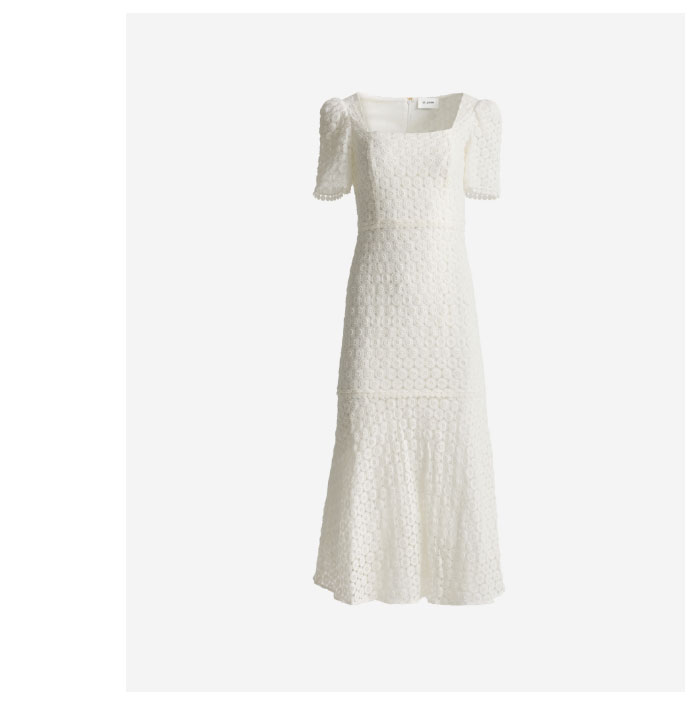 Fiorella Dress in Geometric Eyelet