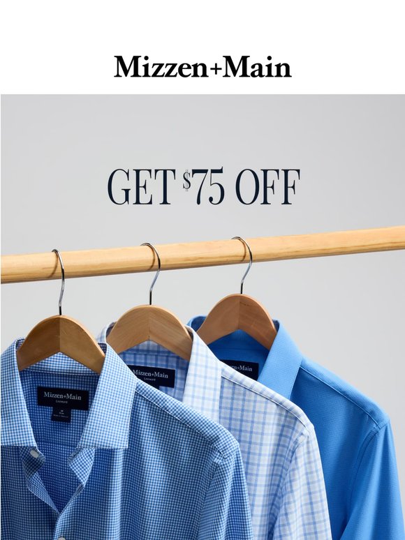 Get $75 Off Three Dress Shirts