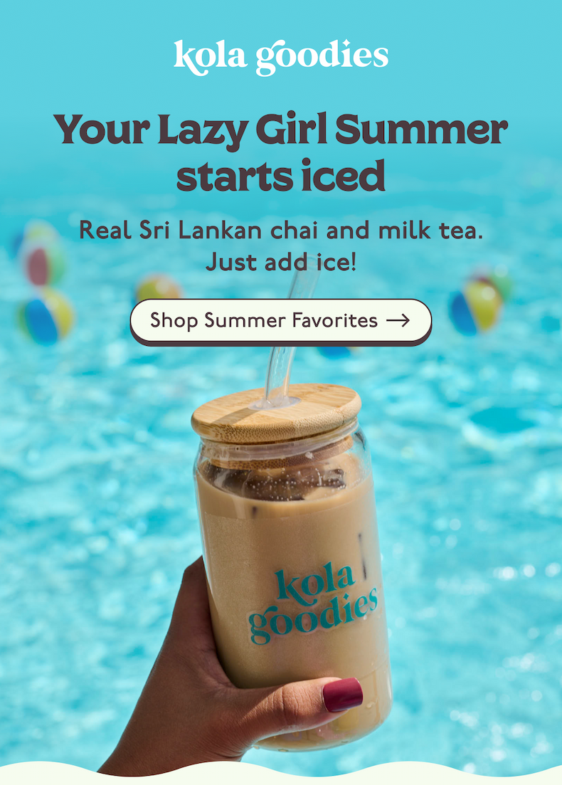 Your Lazy Girl Summer starts iced: Real Sri Lankan chai and milk tea. Just add ice!