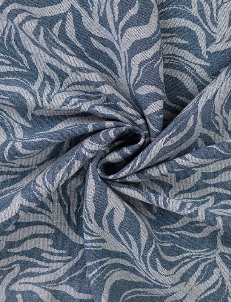 Deadstock Airflow Viscose Challis Fabric Blue