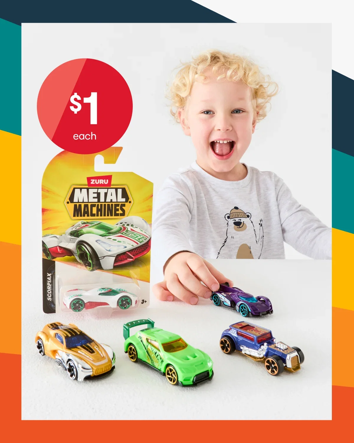 Zuru Metal Machines mini racing car - assorted $1ea.
