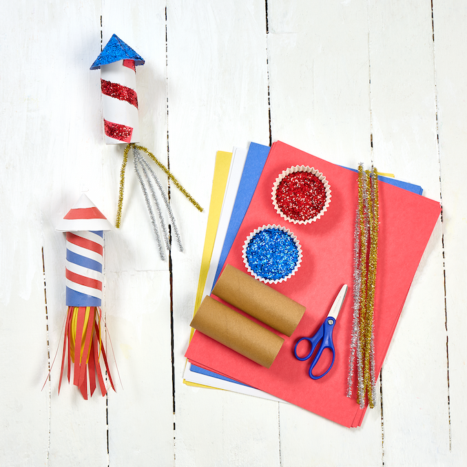 Colorations® 4th of July Celebration Rocket Craft Kit - Makes 24 Crafts