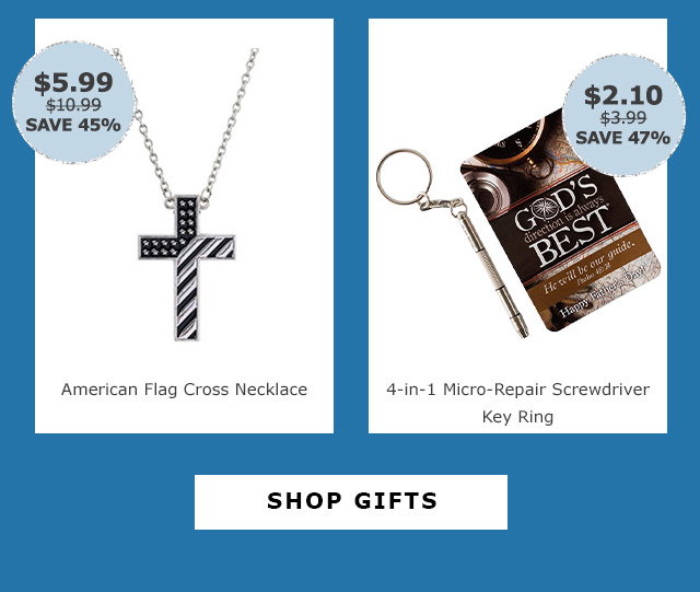 American Flag Cross Necklace | Pop Up Cards