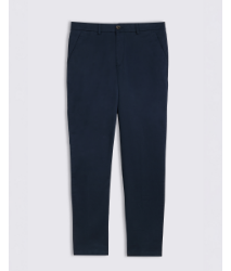 Tailored Fit Navy Cotton-Stretch Chinos
