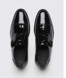 Black Patent Monk Shoes