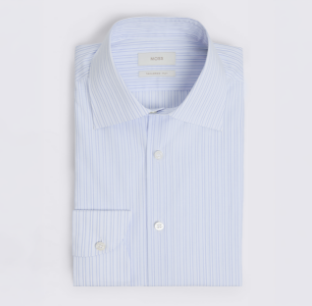 Tailored Fit Light Blue Stripe Shirt
