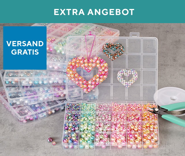 Extra-Angebot 594475 KARIN JITTENMEIER Kreativ-Set mit Perlmutt-Perlen, 9tlg.
